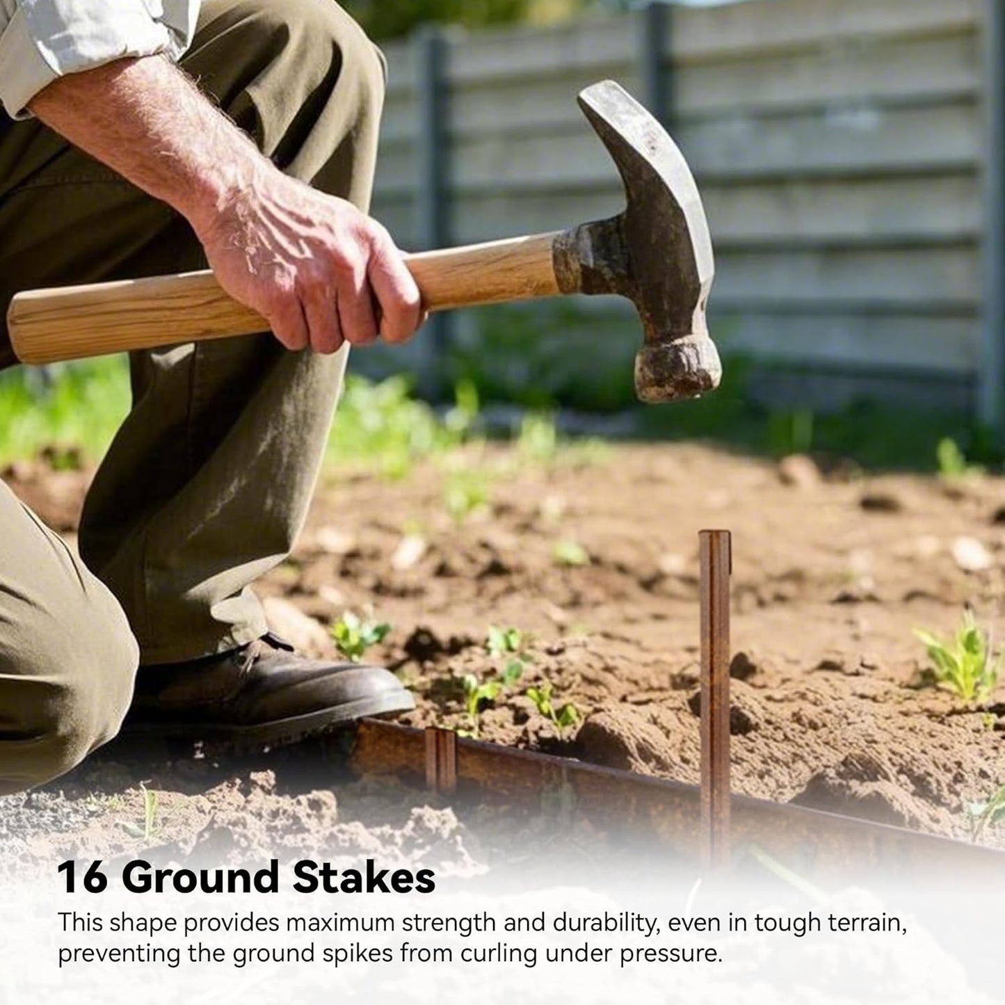 Worth Galvanized Steel Landscape Edging 8" x50' Metal Garden Edging Roll Flexible Bender Border with 16Pcs Stakes for Lawn, Flower Bed Edges, Rust-Like Color