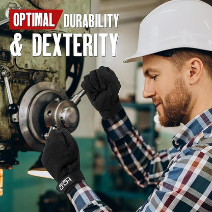 HANDLANDY Work Gloves for Men & Women, Utility Mechanic Working Gloves Touch Screen, Flexible Yard Work Gloves