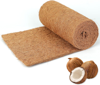 Coconut Liners for Planters 16x120 Inch, Natural Coco Liners for Planter Flower Basket, Thick Coco Fiber Mat for Garden Decoration, Hanging Basket, Animal pet pad