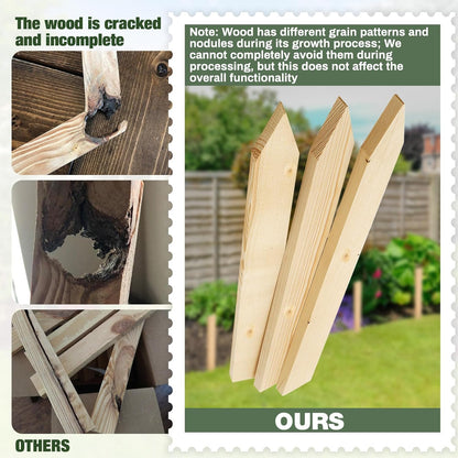 20 Pieces Wooden Garden Stakes 18 Inch Grade and Survey Stakes Wooden Garden and Sign Posts for Plant Support Silt Fence Yard Farm Survey Boundaries Baselines