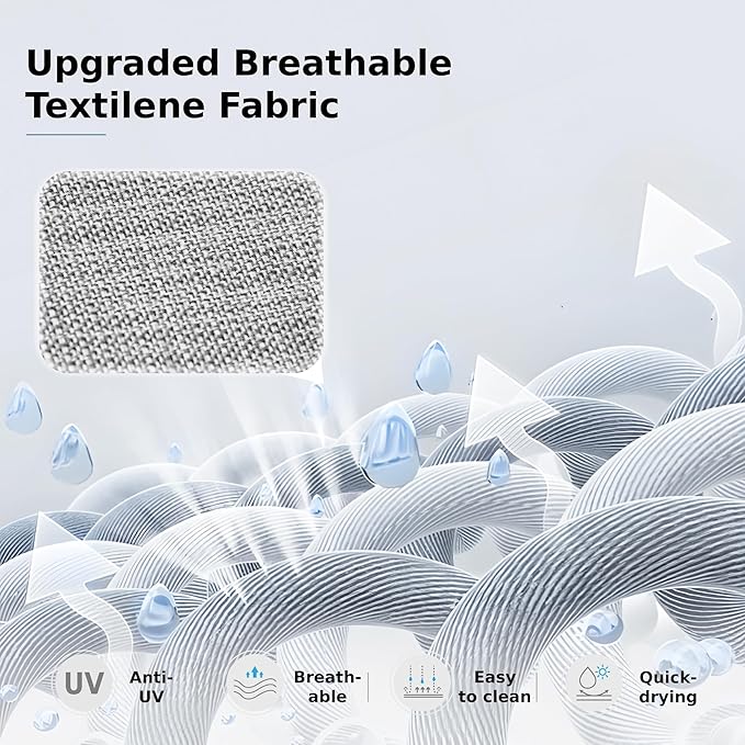 MFSTUDIO Patio Table and Chairs Set of 4, Outdoor Dining Set with Umbrella Hole, 5 Piece Patio Furniture Set for Deck Backyard Poolside Garden