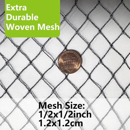 15x40ft Bird Netting for Garden Woven Mesh Garden Netting for Plants, Vegetable, Fruit Trees, Blueberry Bushes, Strawberries Against Birds, Deer, Squirrels and Other Animals