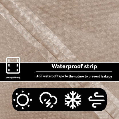 Outdoor Prep Table Cover- Heavy Duty Waterproof Cover for Outdoor Stainless Steel Table,Compatible with 46 inch Outdoor Utility Cart and Storage Cabinet Khaki