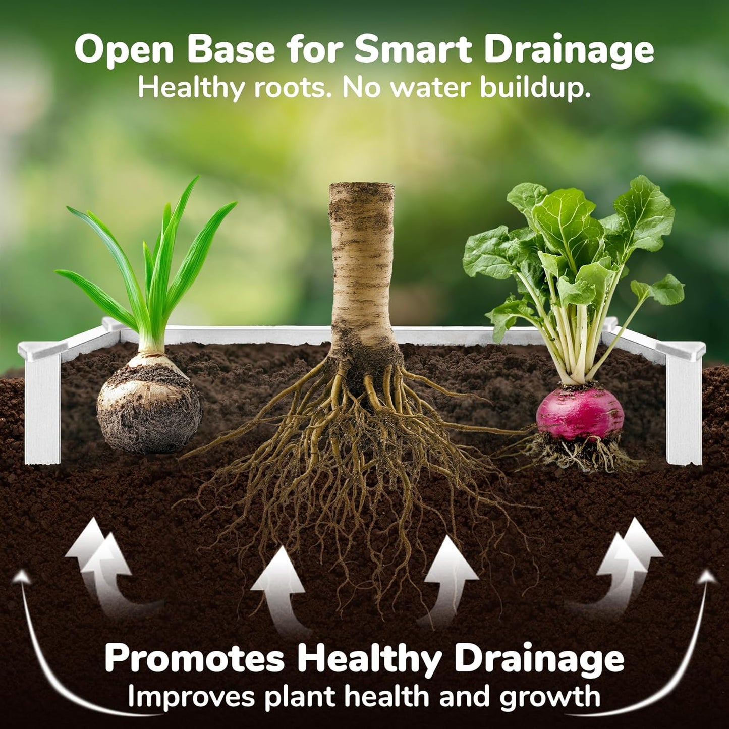 Raised Garden Bed - 4x4 ft Planter Box - White HDPE - No Tools Needed - DIY Kit for Urban Gardening, Flowers, Herbs & Vegetables - Made in The USA