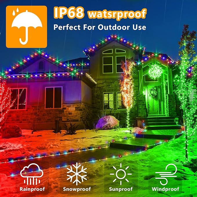 Solar String Lights Outdoor, 132Ft(66Ftx2 Pack) 400LED Rope Lights Waterproof, Color Changing LED Fairy Lights Solar Powered,Tube Lights with Remote for Christmas,Garden,Swimming Pool,Trampoline