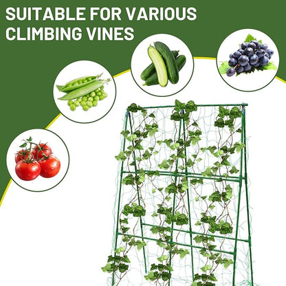Compact A-Frame Plant Trellis for Peas, Beans & Small Climbing Plants - Rust-Resistant, Easy to Assemble, Lightweight Steel, Ideal for Raised Beds & Container Gardens(31" W x 47" H)