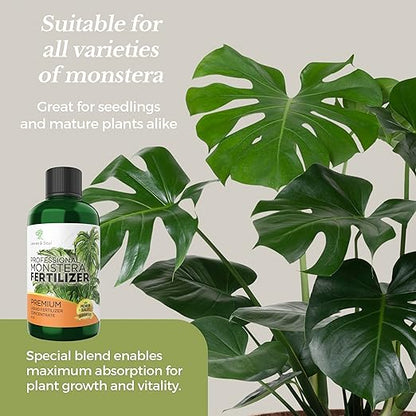 Professional Monstera Plant Fertilizer | 3-1-2 Concentrate for Plants and Flowers | Multi-Purpose Blend & Gardening Supplies | 8 oz Bottle