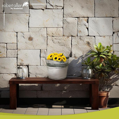 Headwind Vintage Collection - 6 Inch Rustic White Banded Planter with Handles – Galvanized Bucket Planter - Decorative Small Planters for Indoor Plants & Outdoor Use by Robert Allen