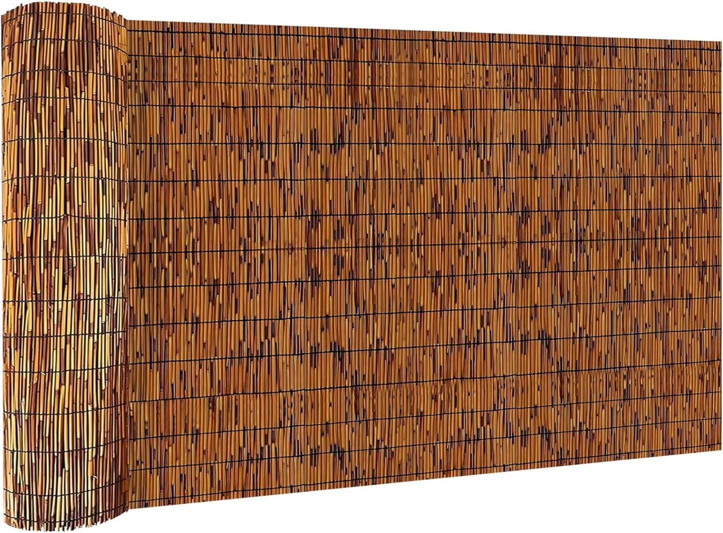 Bamboo Reed Fencing, Light Russet Bamboo Screens Outdoor for Patio, Decorative Balcony Privacy Screen Reed Curtains for Garden Backyard Balcony Outdoor, 3 x 10 FT