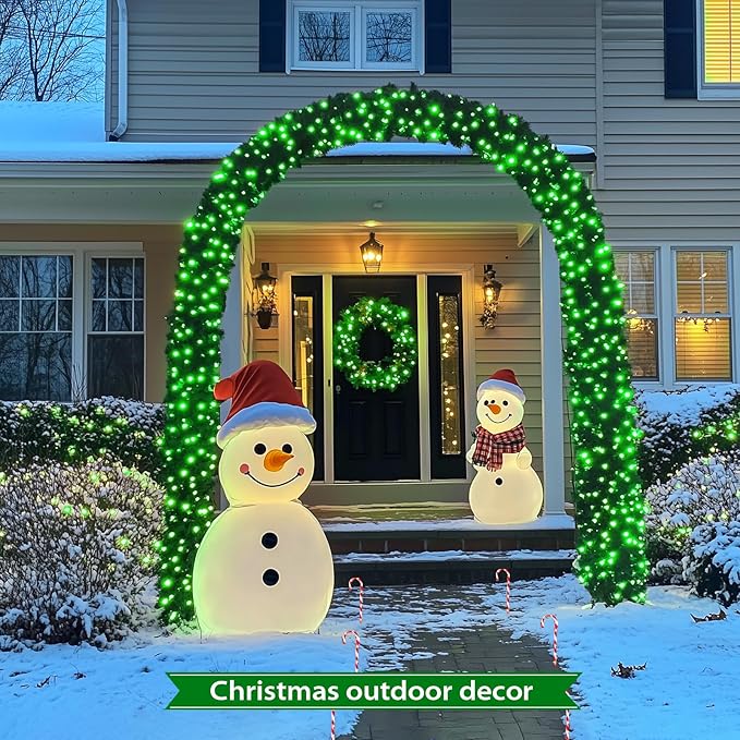 JMEXSUSS 2 Pack Green Christmas Lights, Total 400 LED 151FT Green Solar Lights Outdoor Waterproof, 8 Modes Solar String Light for Outside Patio Yard Tree Christmas Decorations