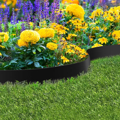 42" L X 7.9" H Metal Landscape Edging, Heavy Duty Galvanized Steel Garden Edging,6 Pack Garden Edging Border for Lawn, Flower Bed, Yard (Black