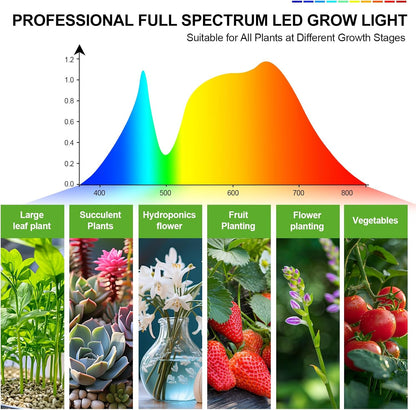 3-Head Grow Light with Stand 75W, FECiDA 2025 Grow Lights for Indoor Plants, Full Spectrum LED Plant Grow Light for Houseplants, Bonsai Tree, 4,8,12,16 Hr Timer and 360° Gooseneck