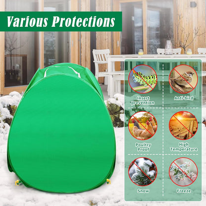 2 Pack Plant Covers Freeze Protection, 28x28x33 Winter Shrub Frost Covers for Outdoor Plants, Warm Plant Protectors Tent for Protecting Fruit Tree Potted Plants and Shrub from Freezing Animals Eating