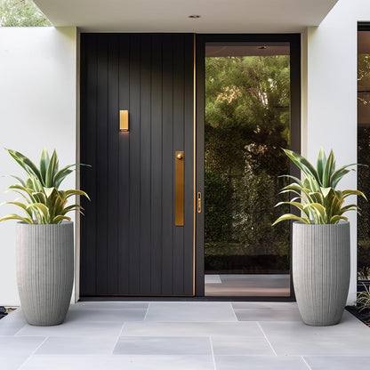 Kante 24 Inch Tall Round Concrete Planter, Large Indoor Outdoor Plant Pots with Drainage Hole and Rubber Plug, Modern Decorative Garden Pots for Home Patio Porch, Textured Natural Concrete