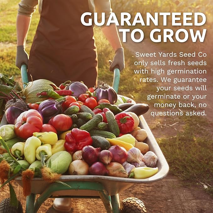 Organic Heirloom Garden Seeds Variety Pack - 10 Individual Packs - 2025 Season - Cherry Tomatoes, Spinach, Squash, Watermelon and More! for Indoor & Outdoor Planting (Non-GMO, Certified Organic)