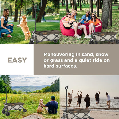 Creative Outdoor Original Folding Wagon All-Terrain Wheels