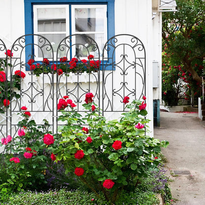 4 Pack 59x16in Metal Garden Trellis for Climbing Plants,Green Large Trellis for Climbing Plants Outdoor, Roses, Vegetables Vines Flowers Support, Large Decorative Outdoor Trellis