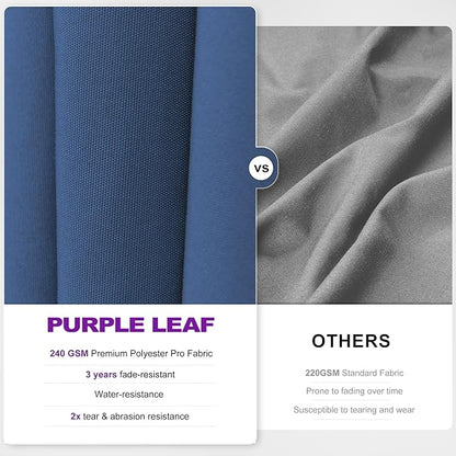 PURPLE LEAF 10' X 6.5' Left-right Tilting Outdoor Patio Umbrella Swivel Offset Cantilever Heavy Duty Rectangle Aluminum Umbrella with UV Resistant for Deck Pool Patio Backyard, Ocean Slate