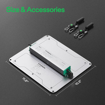 VIVOSUN VS1000E LED Grow Light with Full Spectrum Diodes, Sunlike Plant Light for Indoor Plants Seedling Veg and Bloom in 2x2/3x3 Grow Tents Greenhouses