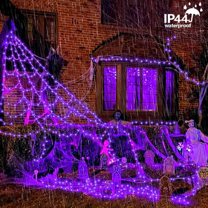 QITONG 2 Pack Purple Solar Fairy Lights Outdoor Waterproof, Each 66ft 200 LED Solar String Lights, 8 Modes Silver Wire Solar Twinkle Mini Lights