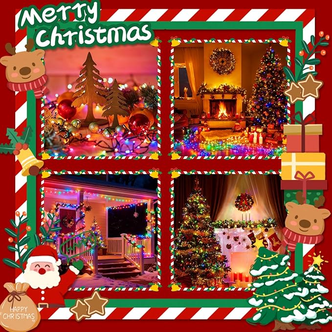 Voice Control 88ft 240LED Smart Christmas String Lights Outdoor/Indoor | String Lights Plug in with Remote, 12Modes, 7Voice Commands & Timers, Christmas Twinkle Light for Xmas Tree Decor (Multicolor)