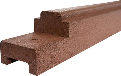 Playsafer Rubber Playground Border Edging Kit, 6' Flexible Heavy Duty Rubber Interlocking Playground Timber, No Dig Easy to Install (Neutral Brown, 1 Pack)