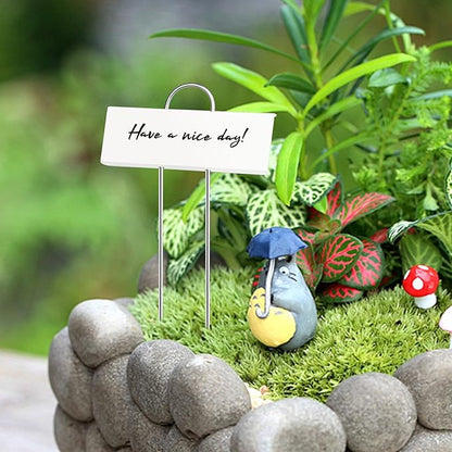 FORUP Metal Plant Labels, 30 Pack Garden Label Markers, Weatherproof Garden Stake Tags, Reusable Planting Gardening Markers, White