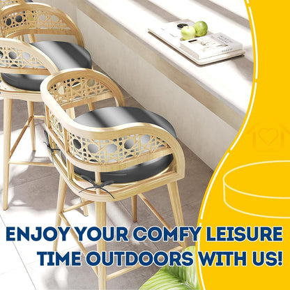 AAAAAcessories Outdoor Seat Cushions for Chairs, Waterproof, Fade-Resistant Patio Furniture Replacement Cushions, 15" x 15" x 2", Set of 2, Dark Gray