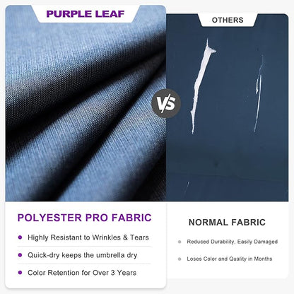 PURPLE LEAF 12 FT Cantilever Patio Umbrella Outdoor Umbrella with 330lbs Base Large Square Windproof Offset Umbrella for Pool Deck Garden, Ocean Slate