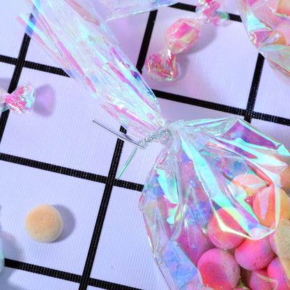 100 Piece 4 inches Cear Metal Twist Ties, Metallic Twist Cable Cord Wire Ties Reusable Plastic Wire Twists Tie for Bread, Cello, Candy, Coffee Bags & More