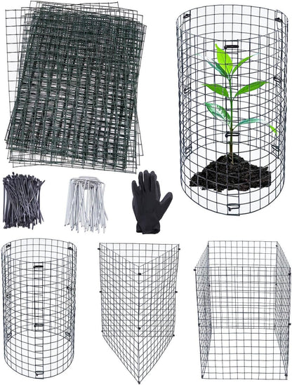 15Pcs Plant Protectors from Animals - Plant Cages for Outdoor Plants 11.8"x15.8" Metal Mesh Garden Protector for Flowers, Vegetables, to Stop Rabbits, Chickens and Squirrels