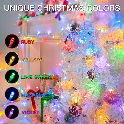 suddus Connectable Christmas Lights with Remote, Multicolor String Lights with Timer, 66ft 200 Led Fairy Lights Plug in for Xmas Tree, Bedroom, Yard, Garden, Party, Indoor, Outdoor Decorations