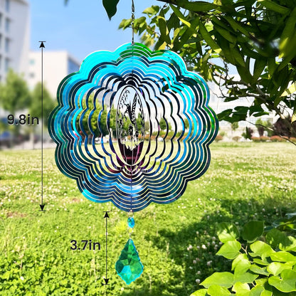 Wind Spinner, Hanging Wind Sculptures,Wind Spinners for Yard and Garden Decor,Yard Decorations Outdoor,Hanging Art Ornaments for Garden Yard Balcony Decor (Hummingbird)
