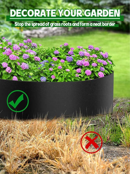 Kalolary Garden Landscape Edging, 5 inch x 60FT Garden Border Edging, Plastic Flower Bed Edging Borders Flexible Bender Border with 36 U Spikes for Lawn, Garden, Yard