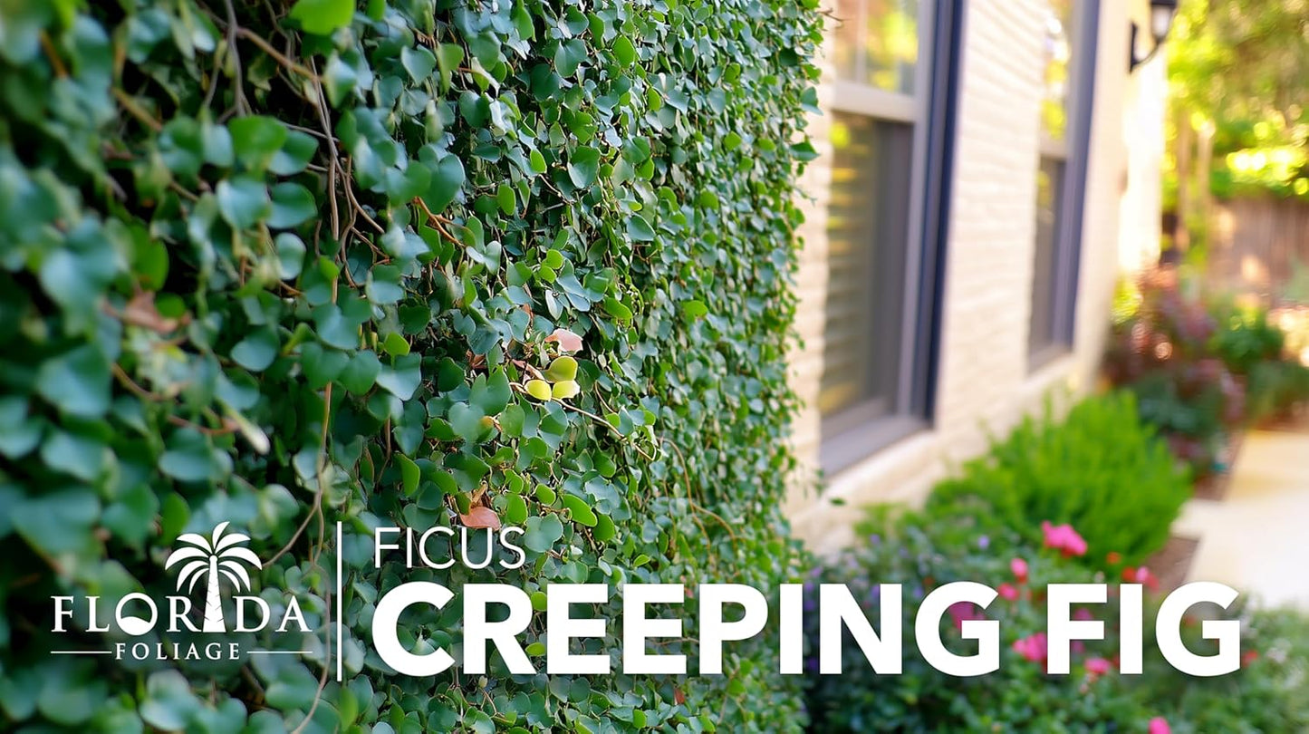 Creeping Fig Vine | 30 Live Plants | Ficus Pumila | Fast-Growing Ground Cover | Evergreen Climbing Vine for Walls & Trellises