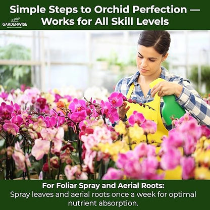 Premium Orchid Plant Food Mist – Orchid Fertilizer Spray – Orchid Food Fertilizer for Blooming – Orchid Plant Care Formula 3-1-2 – Ready-to-Use (16 OZ)