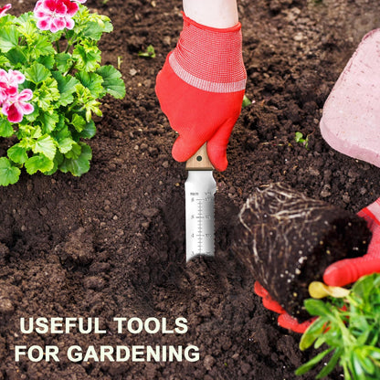 ZHENHAN Hori Hori Garden Knife- 7.2" Multi-Purpose Garden Knife with Heavy-Duty Stainless Steel Blade & Ergonomic Grip for Digging,Planting,Weeding(Silver)