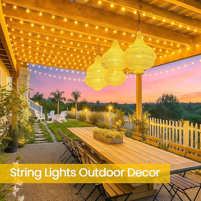 4 Pack 180FT Solar String Lights for Outside, Super Bright 320 LED Solar Christmas Light Outdoor Waterproof with 8 Modes, Green Wire Solar Twinkle Fairy Lights for Xmas Tree Party Yard (Warm White)