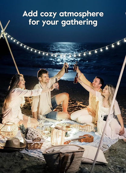 Brightown Solar Lights Outdoor Waterproof, 19.6Ft 60 LED Globe Solar String Lights for Outside, 8 Modes Outdoor Solar Lights for Yard Balcony Patio Tree Canopy Party (Pure White)