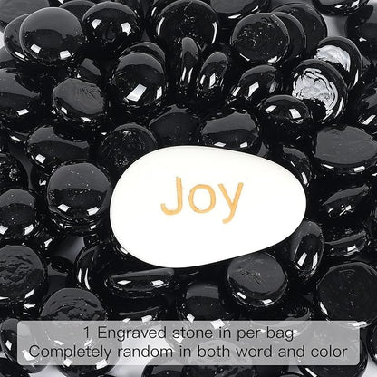 5LB Fire Glass Beads Flat Glass Marbles for Outdoor Fire Pit and Fireplace, Glass Gemstones for Vase Filler, Aquariums, Hydroponics Plants, Home Decor and Christmas DIY Craft, Black