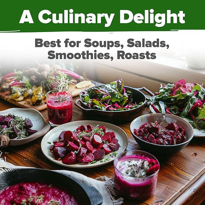 HOME GROWN 𝗨𝗦𝗔 𝗣𝗥𝗘𝗠𝗜𝗨𝗠 Detroit Dark Red Beet Seeds Pack - 500 Heirloom 𝗡𝗢𝗡-𝗚𝗠𝗢 Vegetable Seeds for Planting - Red Beet for Home Garden – High Germination(Beta vulgaris)