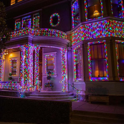 6 Pack Solar Chrismas Lights Outdoor, 285 FT Total 720 LED Solar String Lights for Outside with 8 Modes & Memory Function, Waterproof Twinkle Light for Xmas Tree Yard Party Decorations (Multicolor)