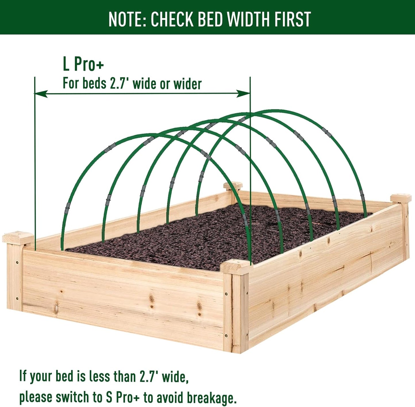 MAXPACE Greenhouse Hoops for DIY 2.7ft or Wider Grow Tunnel, Rust-Free Fiberglass Support Hoops Frame for Garden Fabric, Plant Support Garden Stakes, Gardening Supplies, 50pcs