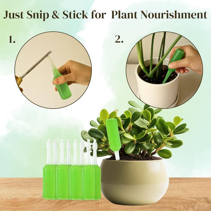 Plant Food for Houseplants | Ready-to-Use Indoor Plant Food Liquid, NPK Fertilizer & Plant Fertilizer Sticks (8 Drip Feeders)