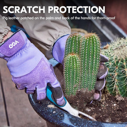 Vgo... Gardening Gloves Ladies,Safety Work Gloves,Touchscreen(Size S,Purple,SL7471)