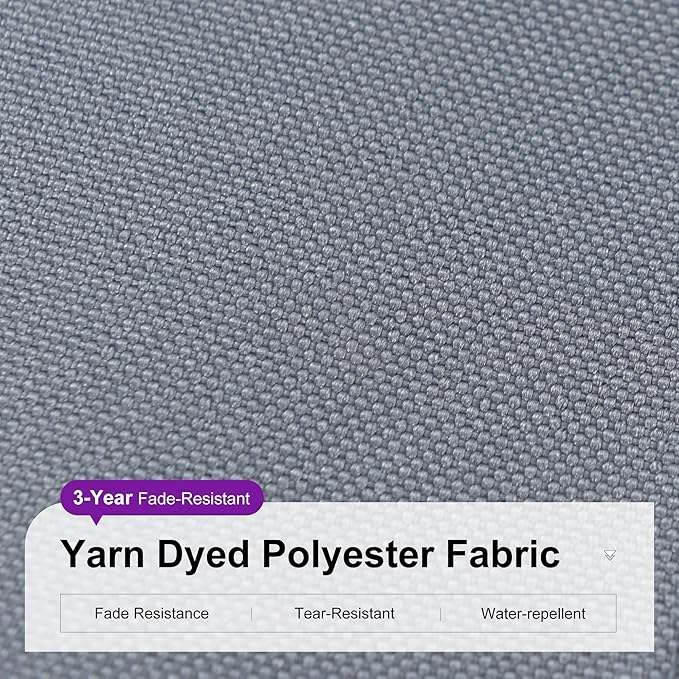 PURPLE LEAF 10 Feet Patio Umbrella Outdoor Cantilever Round Umbrella Aluminum Offset Umbrella with 360-degree Rotation for Garden Deck Pool Patio Light Grey