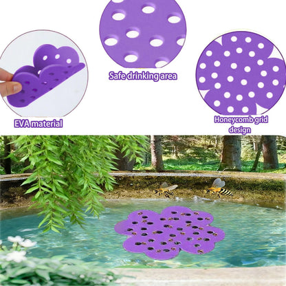 4 Pack Floating Bee Watering Station for Garden, Butterfly Feeder Bee Waterer Wildlife Baths Pollinator, Outdoor Pool & Garden Decor(Colorful Flower)