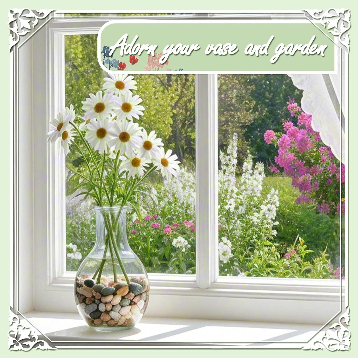 20lbs Natural River Rocks, Polished Pebbles for Plants Garden, 0.3-0.8 inch Decorative Peach Stones, Ideal for Fish Tank, Vases, Crafting, Home Decor and Garden Landscaping Rocks,Mix