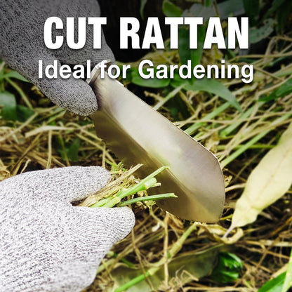 4-in-1 Hori Hori Garden Knife Heavy-Duty Small Gardening Trowel, for Quick Digging, Cutting, Weeding