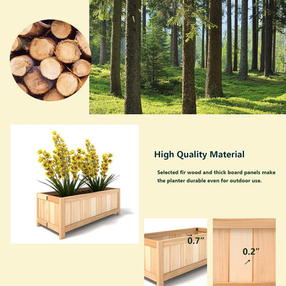 Giantex Raised Garden Bed Folding Flower Planter Vegetable Folding Planting Box for Patio Lawn Garden Backyard Elevated Outdoor Wood Planter Boxes, 27.5" Lx12 Wx10 H